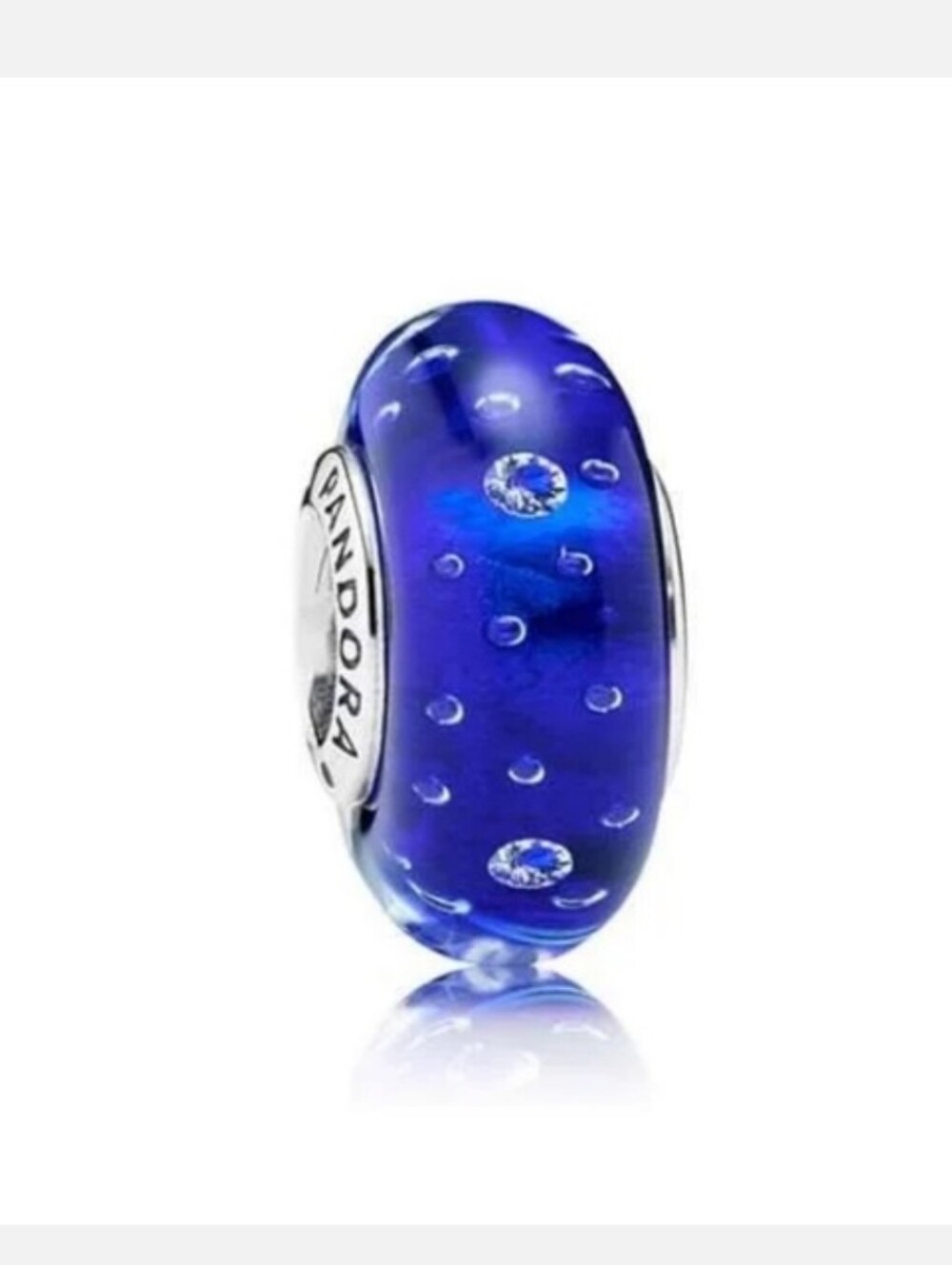 Pandora Effervescence Dark Blue Murano Glass Charm